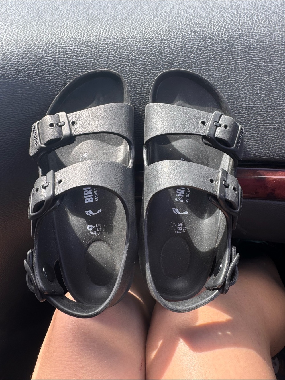 Birkenstock Kids Black EVA Two-Strap Sandals toddler size 11